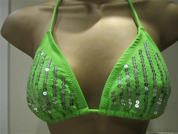 Grote foto felgroene bikini met paillettes van yamamay kleding dames badmode en zwemkleding