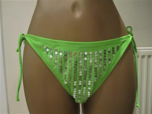 Grote foto felgroene bikini met paillettes van yamamay kleding dames badmode en zwemkleding