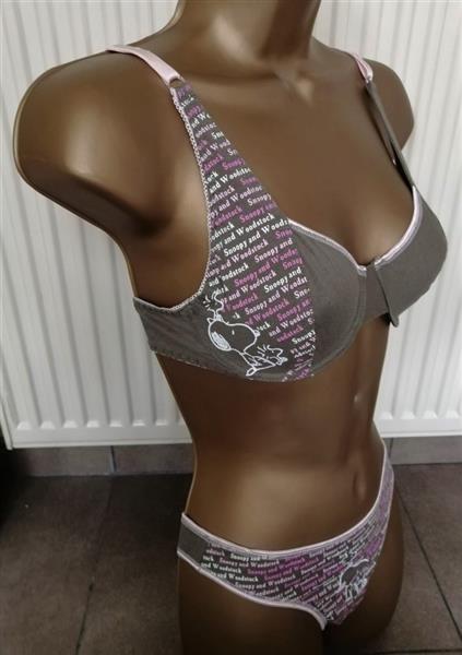 Grote foto bh met string en shorty van peanuts snoopy 75b kleding dames ondergoed en lingerie merkkleding