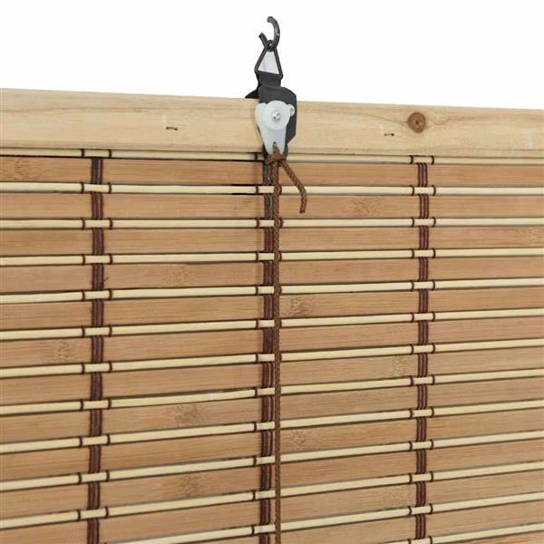 Grote foto vidaxl rolgordijn met gordijnen natuur 90 x 160 cm bamboe huis en inrichting gordijnen en lamellen