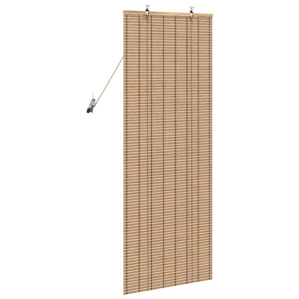Grote foto vidaxl rolgordijn met gordijnen natuur 60 x 160 cm bamboe huis en inrichting gordijnen en lamellen