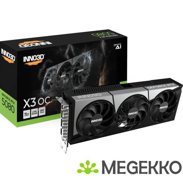 Grote foto inno3d geforce rtx 5080 x3 oc 16gb computers en software videokaarten