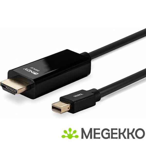 Grote foto lindy 36926 hdmi minidisplayport zwart kabeladapter verloopstukje computers en software overige computers en software