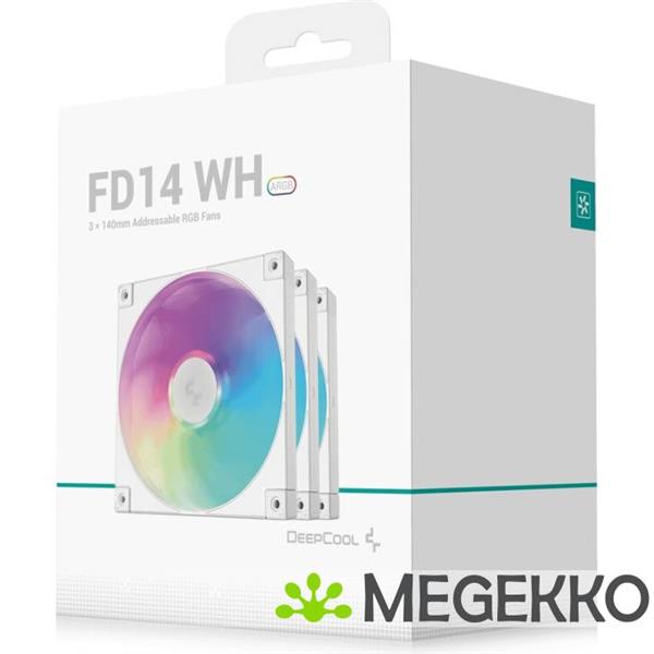 Grote foto deepcool fd14 argb wh 3in1 computers en software overige computers en software