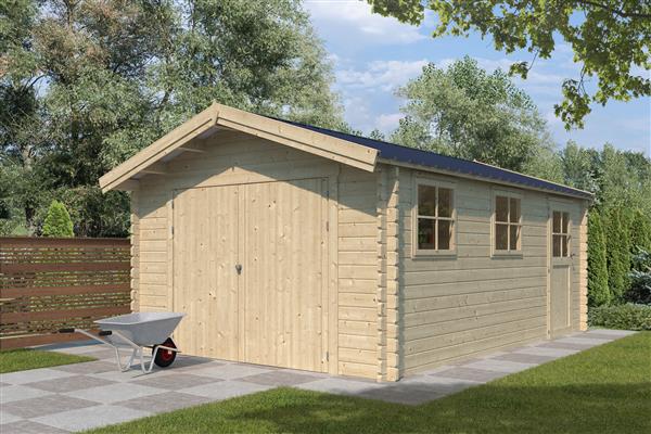 Grote foto nieuw houten garage 4011ac tuin en terras tuinhuisjes en blokhutten