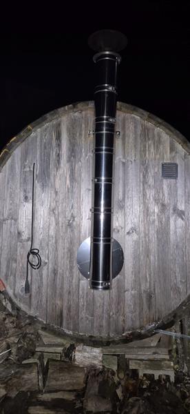 Grote foto finse barrel sauna 2.5m tuin en terras overige tuin en terras