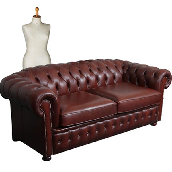 Grote foto vintage winchester furniture chesterfield bank 2.5 seater rust no.330330 antiek en kunst stoelen en banken