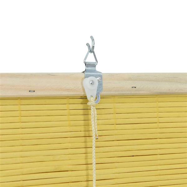 Grote foto vidaxl rolgordijn met gordijnen geel 140 x 220 cm bamboe huis en inrichting gordijnen en lamellen