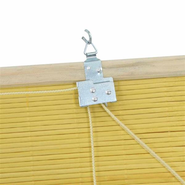 Grote foto vidaxl rolgordijn met gordijnen geel 150 x 220 cm bamboe huis en inrichting gordijnen en lamellen