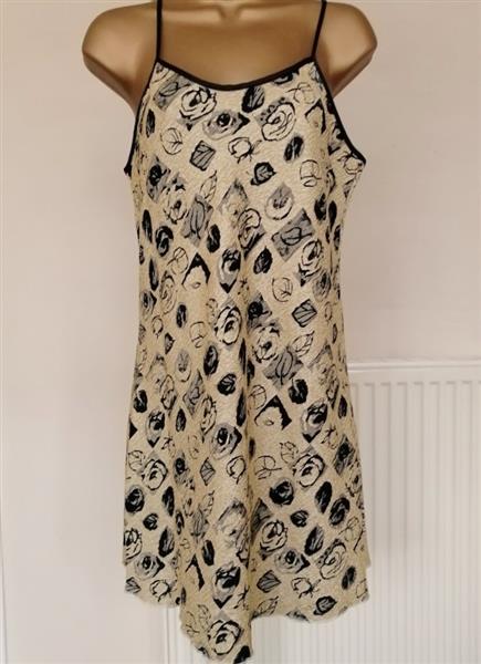 Grote foto goudkleurig jurkje met marineblauw maat 40 kleding dames ondergoed en lingerie