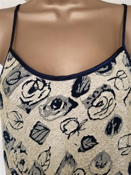 Grote foto goudkleurig jurkje met marineblauw maat 40 kleding dames ondergoed en lingerie