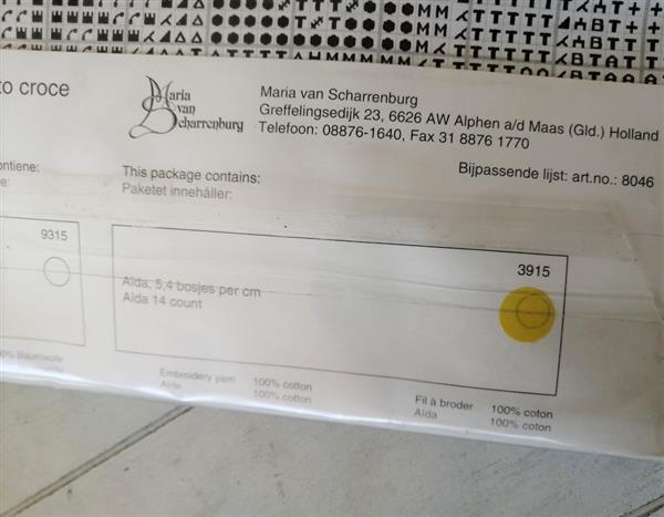 Grote foto vintage borduurpakket maria van scharrenburg hobby en vrije tijd borduren
