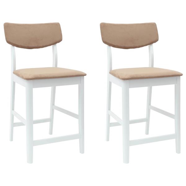 Grote foto vidaxl eettafelstoelen 2 pcs wit 48 x 49 x 95 cm massief rubberhout huis en inrichting stoelen