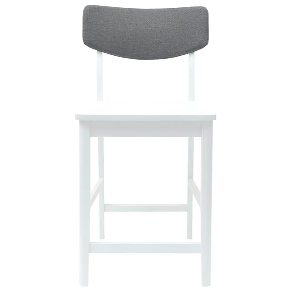 Grote foto vidaxl eettafelstoelen 2 pcs wit 48 x 49 x 95 cm massief rubberhout huis en inrichting stoelen