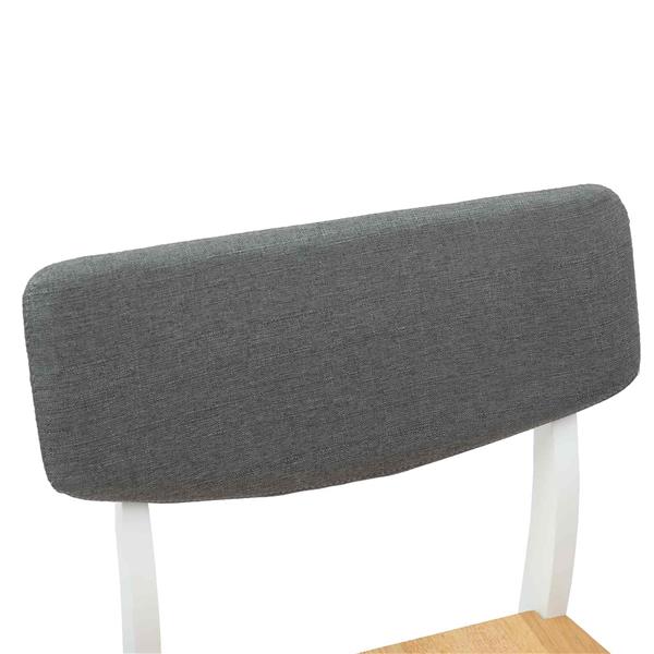Grote foto vidaxl eettafelstoelen 2 pcs wit 48 x 49 x 95 cm massief rubberhout huis en inrichting stoelen