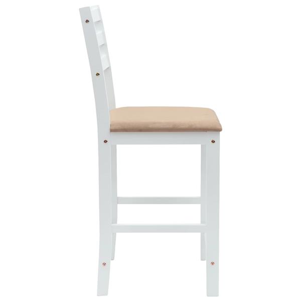 Grote foto vidaxl eettafelstoelen 2 pcs wit 40 x 47 5 x 99 5 cm huis en inrichting stoelen