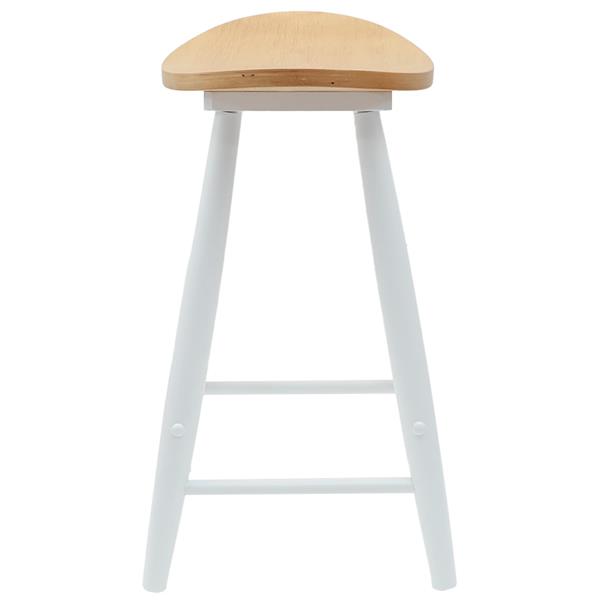 Grote foto vidaxl eettafelstoelen 2 pcs wit 46 x 37 x 63 cm massief rubberhout huis en inrichting stoelen