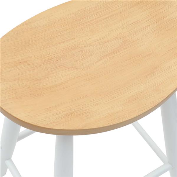 Grote foto vidaxl eettafelstoelen 2 pcs wit 46 x 37 x 63 cm massief rubberhout huis en inrichting stoelen