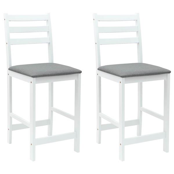 Grote foto vidaxl eettafelstoelen 2 pcs wit 40 x 47 5 x 99 5 cm huis en inrichting stoelen