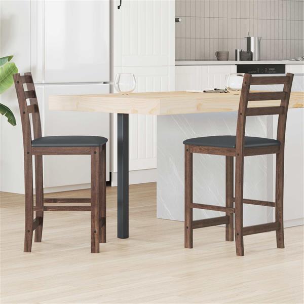 Grote foto vidaxl eettafelstoelen 2 pcs licht bruin 40 x 47 5 x 99 5 cm huis en inrichting stoelen