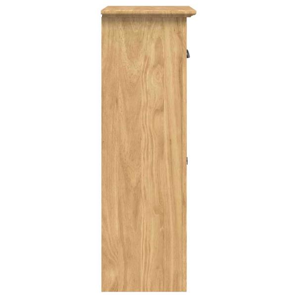 Grote foto vidaxl badkamer kast bodo honingbruin 44 x 30 x 90 cm bewerkt hout huis en inrichting complete badkamers