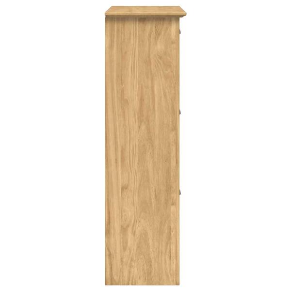 Grote foto vidaxl schoenenrek bodo honingbruin 80 x 35 x 118 cm bewerkt hout huis en inrichting overige