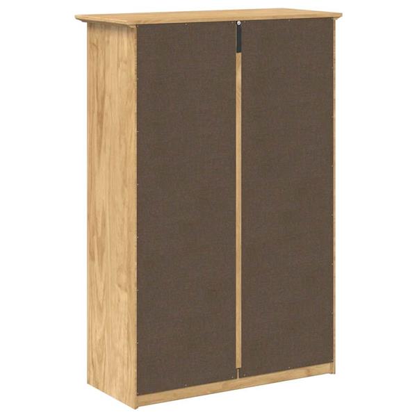 Grote foto vidaxl schoenenrek bodo honingbruin 80 x 35 x 118 cm bewerkt hout huis en inrichting overige