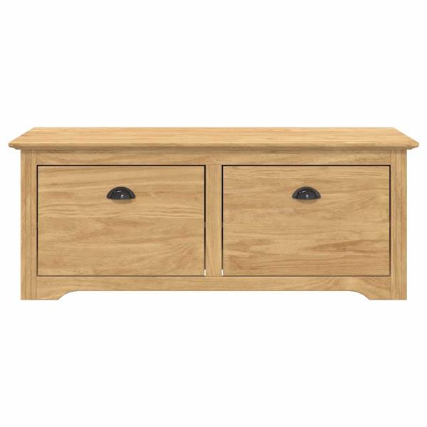 Grote foto vidaxl hal bank bodo honingbruin 118 x 40 x 50 cm bewerkt hout huis en inrichting overige huis en inrichting