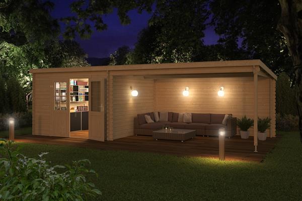 Grote foto blokhut met overkapping st. louis 681x292 vuren tuin en terras tuinhuisjes en blokhutten