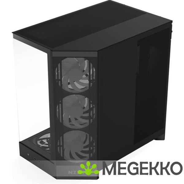 Grote foto nzxt h9 flow rgb black 2025 computers en software behuizingen en kasten