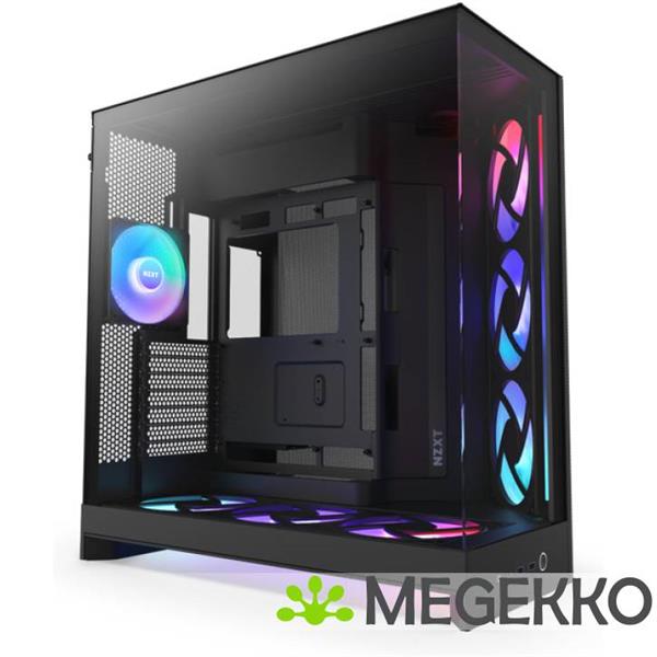 Grote foto nzxt h9 flow rgb black 2025 computers en software behuizingen en kasten