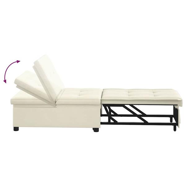 Grote foto vidaxl slaapbank cr me 194 x 67 x 82 cm fluweel huis en inrichting bankstellen