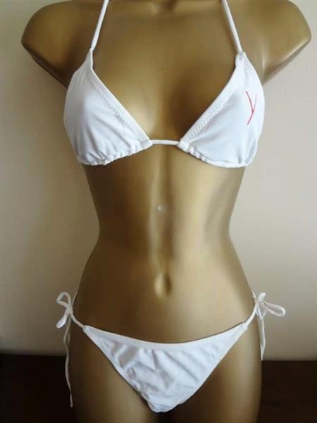 Grote foto witte triangel bikini met koordjes van yamamay kleding dames badmode en zwemkleding