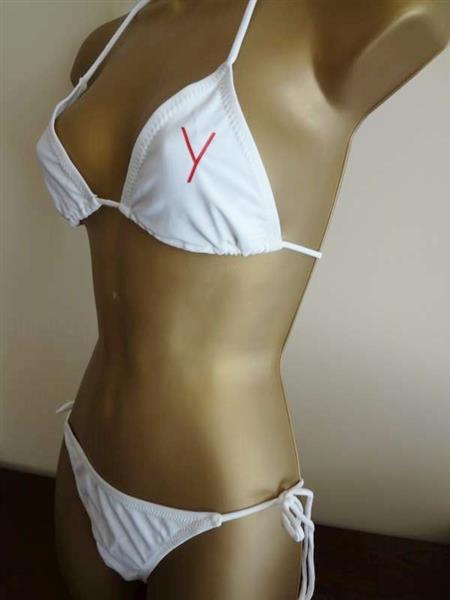 Grote foto witte triangel bikini met koordjes van yamamay kleding dames badmode en zwemkleding
