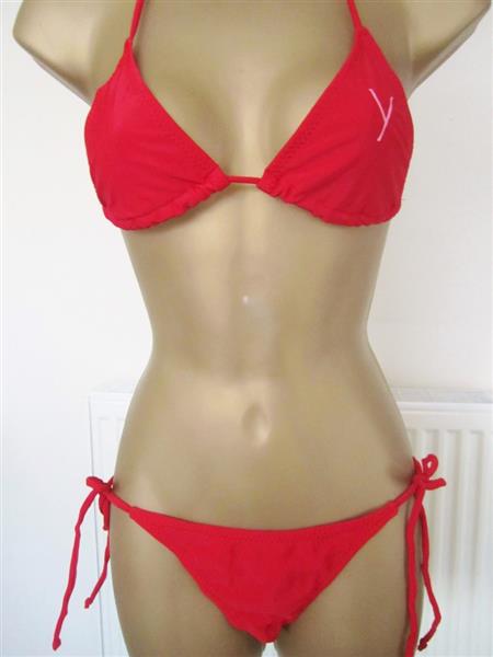 Grote foto elegante rode bikini met koordjes yamamay kleding dames badmode en zwemkleding