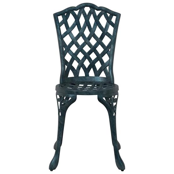 Grote foto vidaxl tuinstoel 2 pcs groen 39 x 40 x 87cm aluminium tuin en terras tuinmeubelen