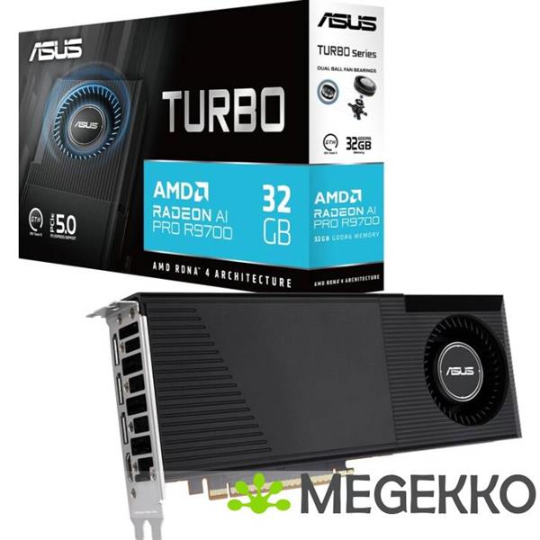 Grote foto asus amd radeon ai pro r9700 32gb computers en software videokaarten
