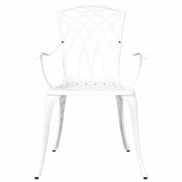 Grote foto vidaxl tuinstoel 2 pcs wit 53 x 51 x 88 5cm aluminium tuin en terras tuinmeubelen