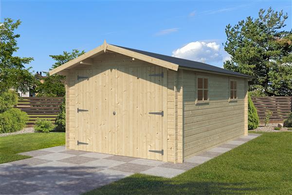 Grote foto nieuw houten garage 3001 tuin en terras tuinhuisjes en blokhutten