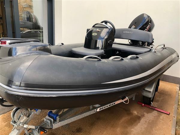 Grote foto rib grand golden line zwart 3 80 40 pk met trailer watersport en boten rubberboten