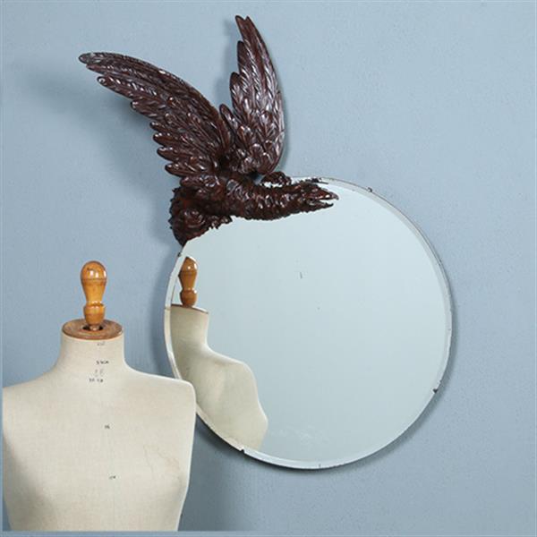 Grote foto fabelachtige spiegel draak bij volle maan in de manier van gabriel viardot parijs ca 1880 no.38 antiek en kunst spiegels