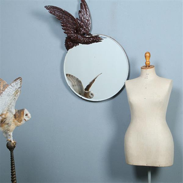 Grote foto fabelachtige spiegel draak bij volle maan in de manier van gabriel viardot parijs ca 1880 no.38 antiek en kunst spiegels