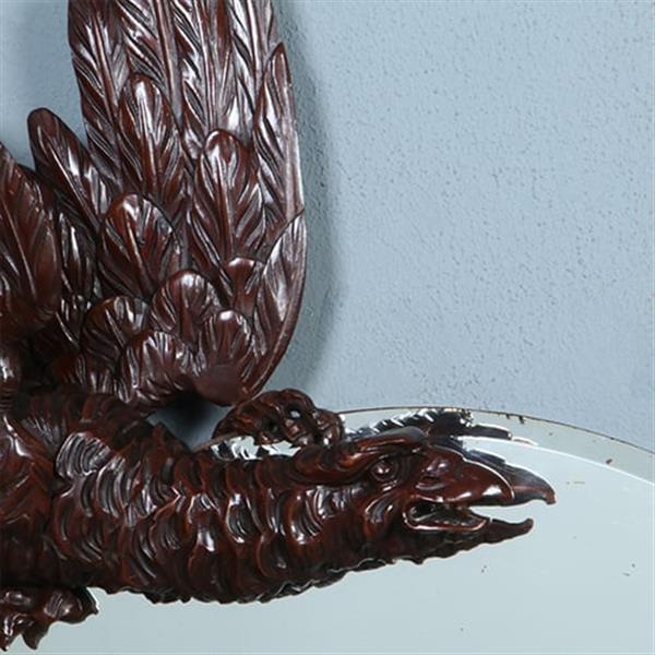 Grote foto fabelachtige spiegel draak bij volle maan in de manier van gabriel viardot parijs ca 1880 no.38 antiek en kunst spiegels