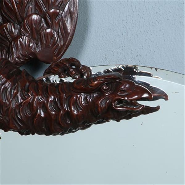 Grote foto fabelachtige spiegel draak bij volle maan in de manier van gabriel viardot parijs ca 1880 no.38 antiek en kunst spiegels