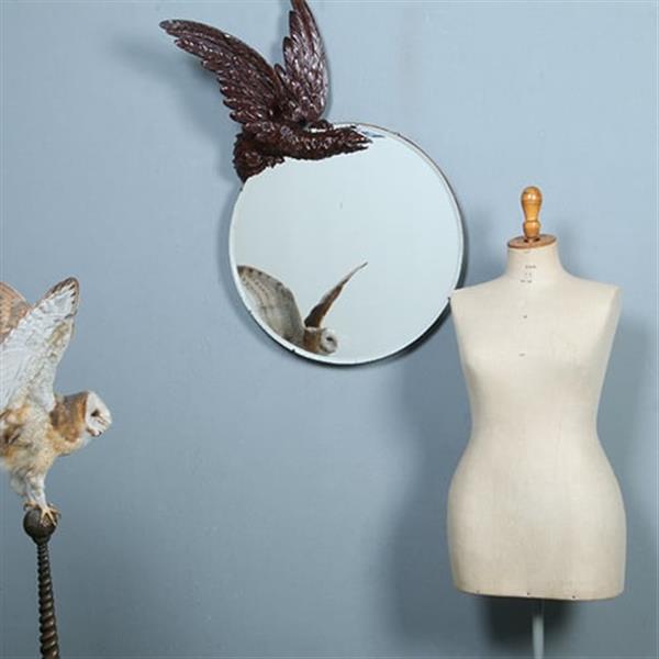 Grote foto fabelachtige spiegel draak bij volle maan in de manier van gabriel viardot parijs ca 1880 no.38 antiek en kunst spiegels