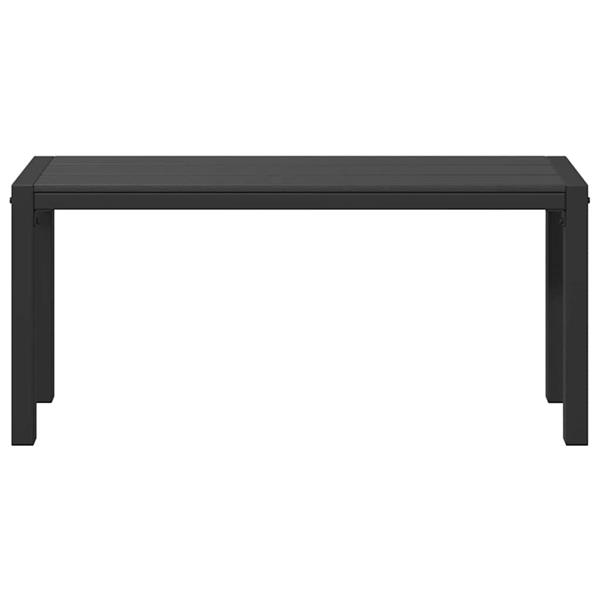 Grote foto vidaxl tuinbank zwart 100 x 28 x 45 cm staal tuin en terras tuinmeubelen