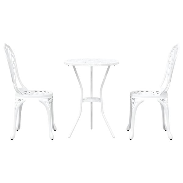 Grote foto vidaxl tuin bistro set 3 pcs wit aluminium tuin en terras tuinmeubelen