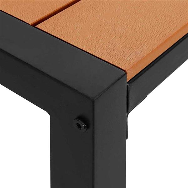 Grote foto vidaxl tuinbank bruin 100 x 28 x 45 cm staal tuin en terras tuinmeubelen