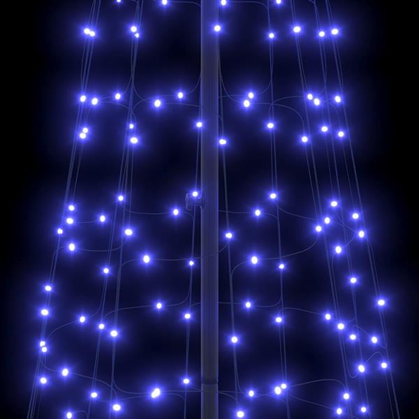 Grote foto vidaxl led kerstboom met grondspiesjes met 800 led blauw 400 cm ijzer diversen overige diversen
