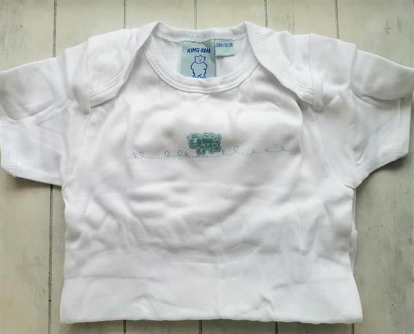 Grote foto 7 nieuwe witte en blauwe rompertjes king bear kinderen en baby maat 86